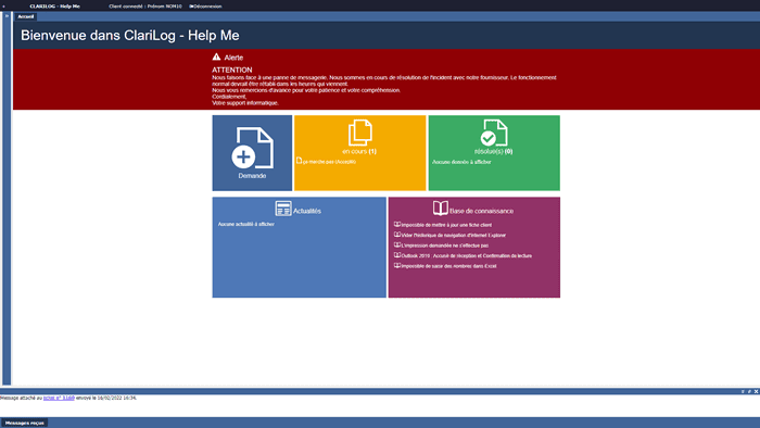 ClariLog - Asset View Suite - Service desk - Portail utilisateur