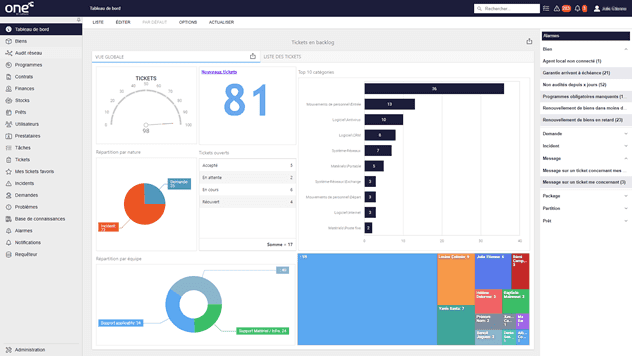 One by ClariLog - Gestion des incidents et des demandes